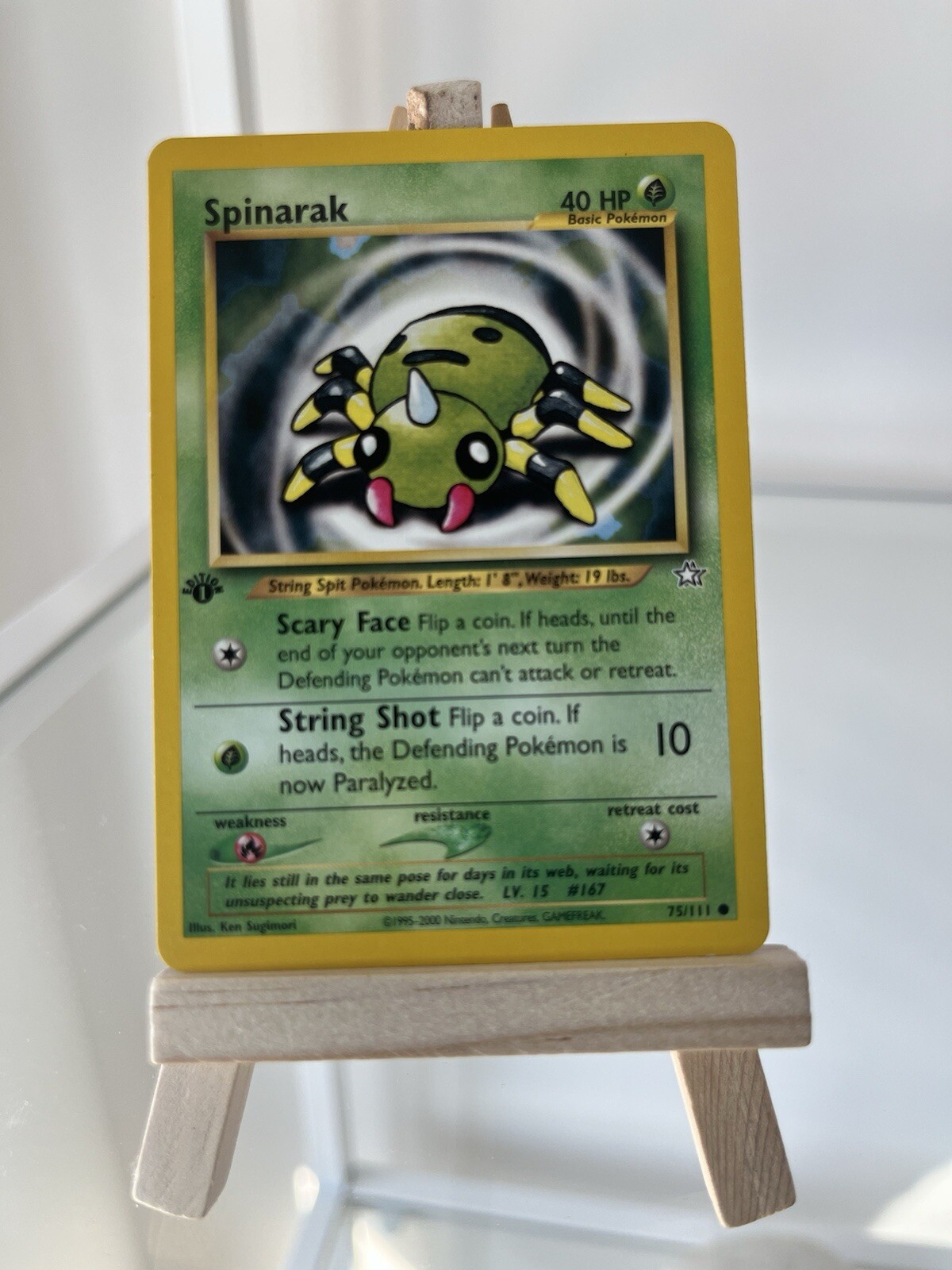 Pokemon Neo Genesis 75/111 Spinarak 1st Edition VLP/NM