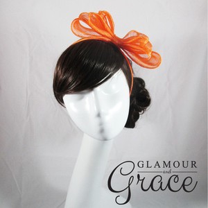 Holly Orange Fascinator Hatinator 