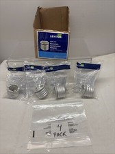 4 X Leviton 8681 Porcelain Mogul to Medium Base Socket Lamp Adapter B14