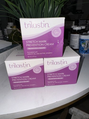 TriLASTIN Maternity Stretch Mark Prevention & Healing Cream 4 oz (3 Pack) New - Picture 4 of 4
