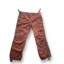 Vintage Y2K Rampage Brown Zipper Cargo Cropped Pants Juniors Size 9