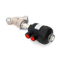 DN15 Pneumatic Angle Seat Valve Air Actuated Single Acting N/C Stainless Steel