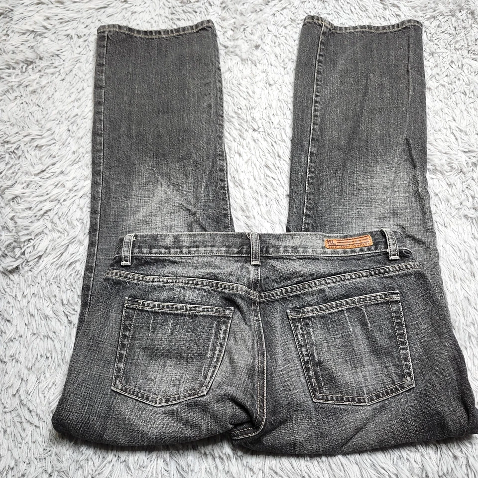 Pantalones de mezclilla Polo Ralph Lauren vintage para mujer talla 8 Kelly negros tiro bajo corte boot Foto 4 de 4