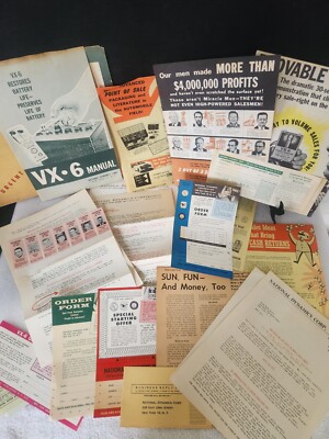 Vtg VX-6 Salesman Start Up Pack + More. Over 25 Pieces 16 Pages of Testimonials 