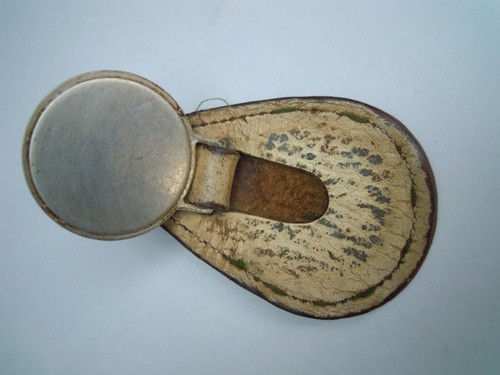 vintage CB RADIO Leather Enamel Keyring Key fob - Afbeelding 6 van 8