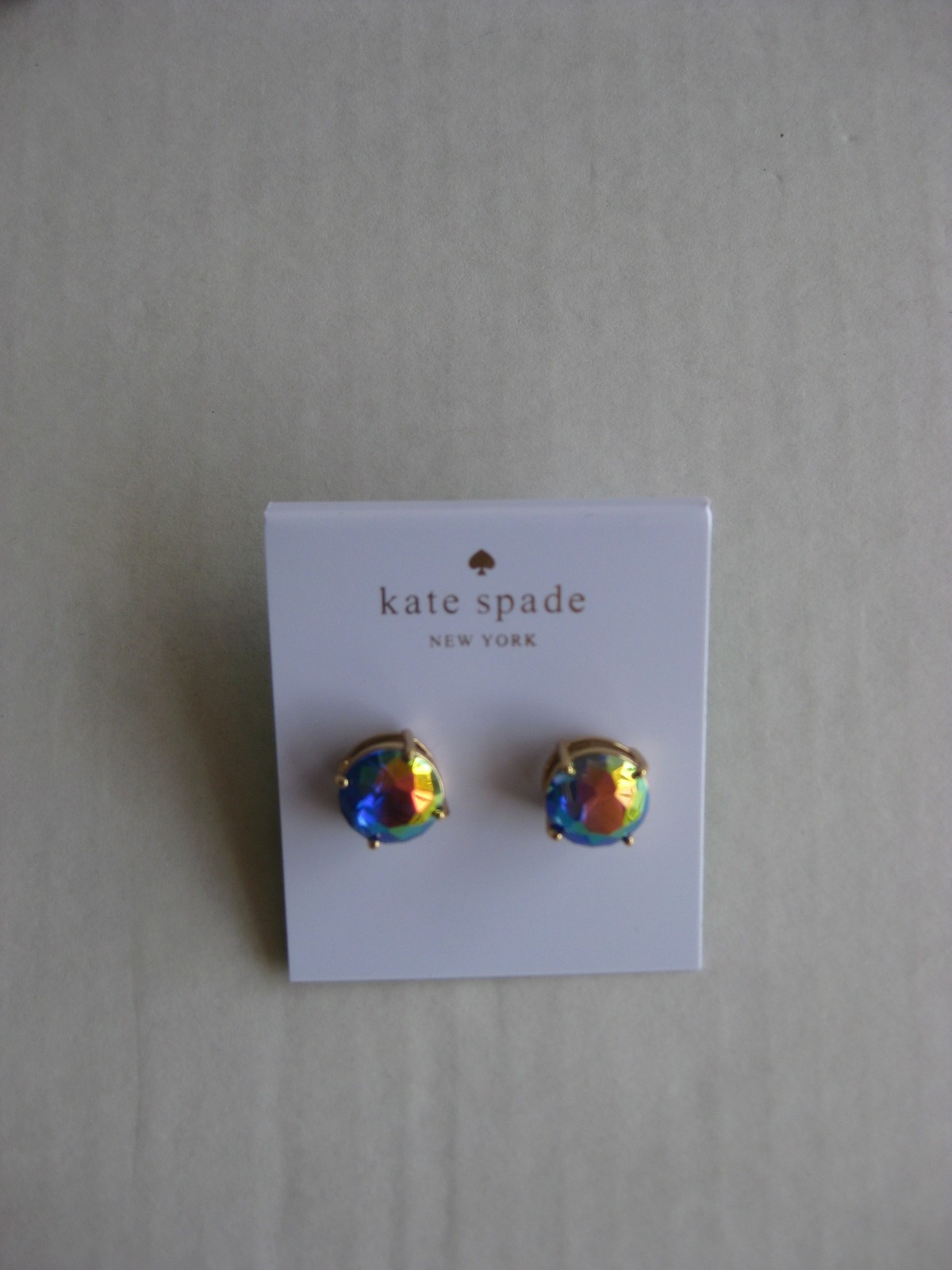 Kate Spade NY Gold Tone Gumdrops Round Studs Earrings Iridescent