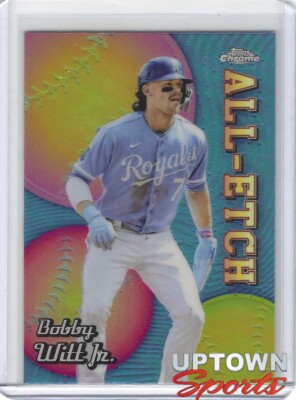 Bobby Witt Jr. 2024 Topps Chrome #CAE-25 All-Etch Insert Bobby Witt Jr. 2024 Topps Chrome #CAE-25 All-Etch Insert