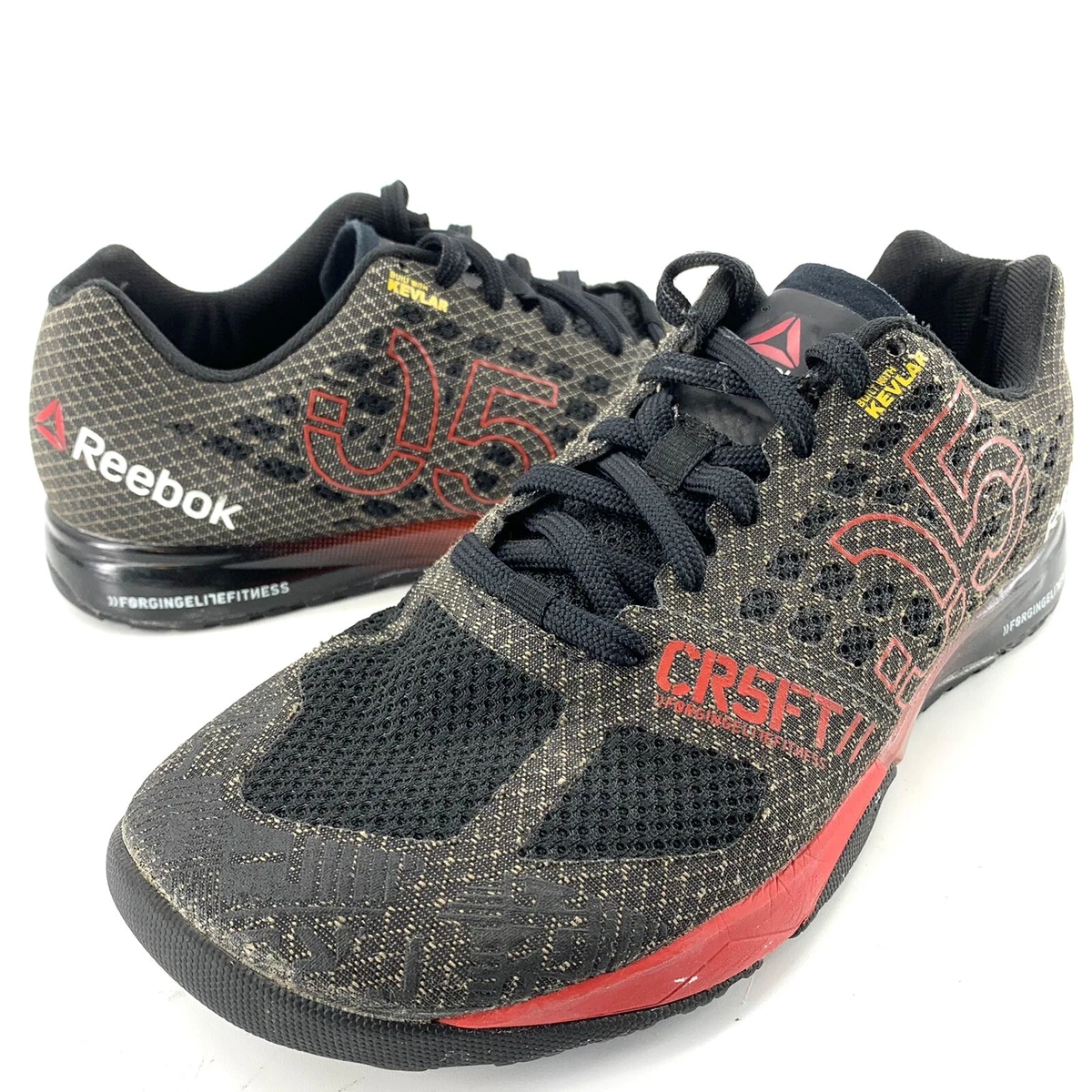 verontreiniging Tijd kwaadheid de vrije loop geven Reebok Mens Black Crossfit Nano 5.0 CF 0021 Kevlar Training Gym Shoes Size  7.5 | eBay