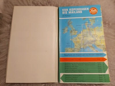 Falk Plan 1980 von Kopenhagen bis Mailand  54. Auflage Landkarte Autoatlas - Bild 1 von 4