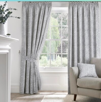 Dreams & Drapes Grau Jakobus Vorhänge B90xL90in (229x229cm) Paar Fenster Set