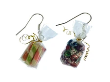 Candy Bag Earrings Miniblings Pendants Candy Colorful Bag Sweets Mix