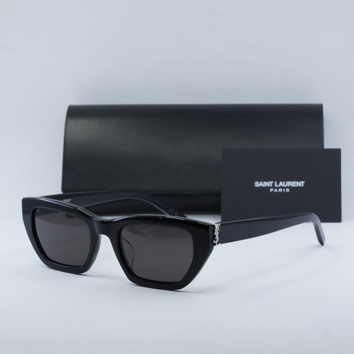 New SAINT LAURENT SLM127/F 001 Black/Black 53-20-145