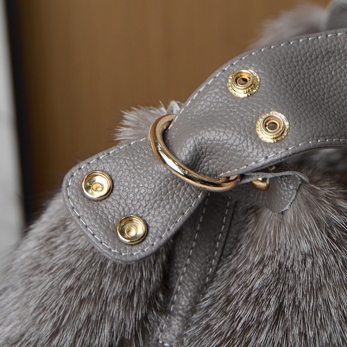 Neu echt echt Fuchspelz Pathwork Handtaschen Tasche Echtfell Handtasche Damen - Bild 12 von 35