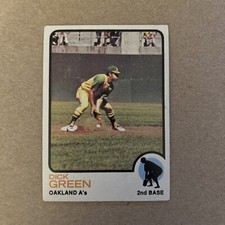 1973 Topps Baseball Dick Green Oakland Athletics Card #456
