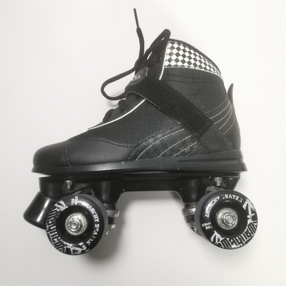  Mayhem Anarchy Roller Skates Black & White Quad 4 Wheel UK