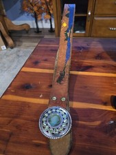 vtg The Leather Shack leather belt western