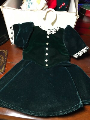 Molly's Christmas Dress/ Evergreen Velvet Dress, American Girl Doll | eBay