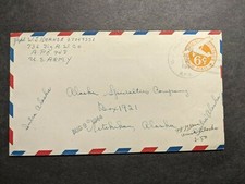 APO 948 FORT GLENN, ALASKA 1944 WWII Army Cover 736 SIGNAL AW Co to Ketchikan