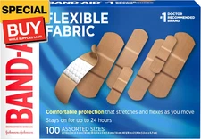 Brand Flexible Fabric Adhesive Bandages for Wound Care & First Aid, Assorted Siz