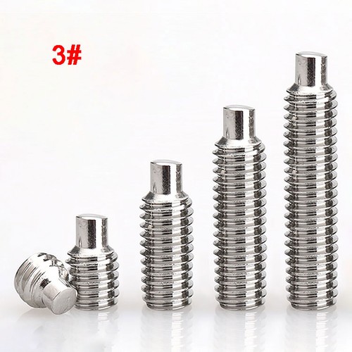 M3 3mm Grub Screws Flat / Cone / Dog / Cup Point Set Screw 304 Stainless Steel - Picture 4 of 9