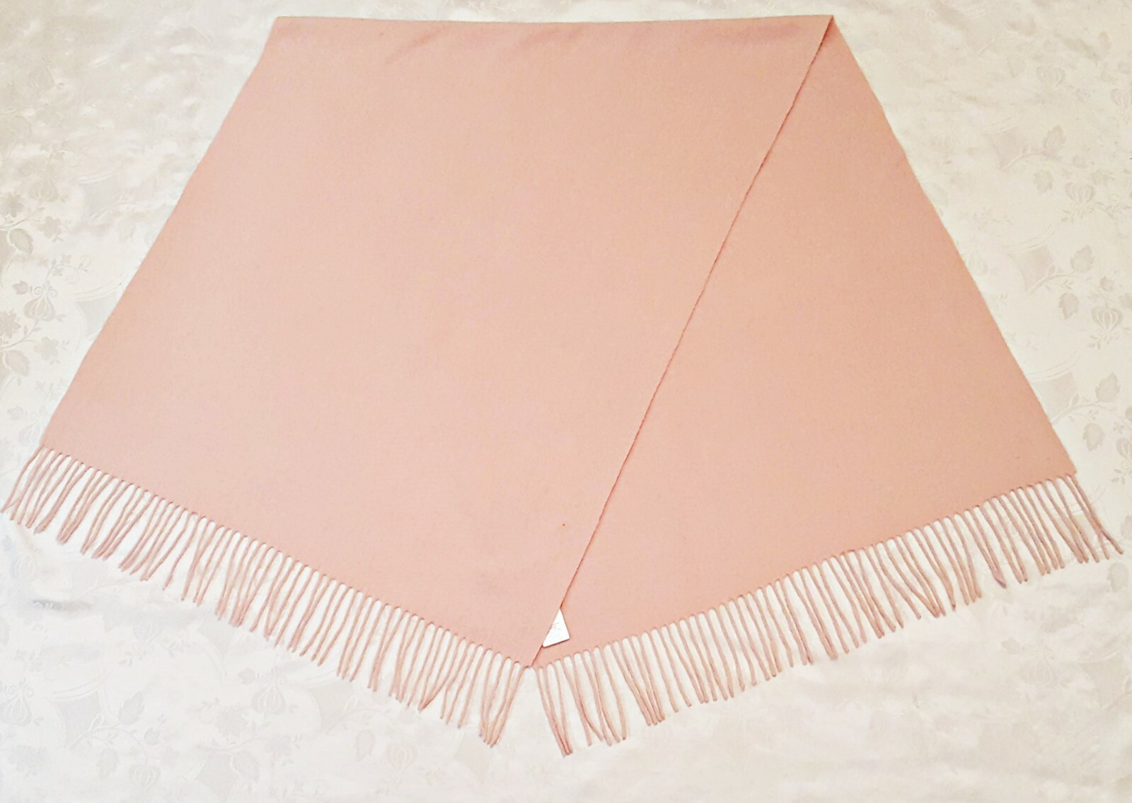 VINTAGE AUTHENTIC ICHI SOLID LIGHT PINK WOOL LONG… - image 1