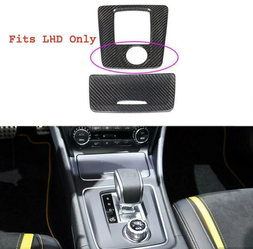 Embellecedores interiores de palanca de cambios de fibra de carbono para Mercedes Benz A45 CLA45 GLA45 AMG Foto 2 de 4