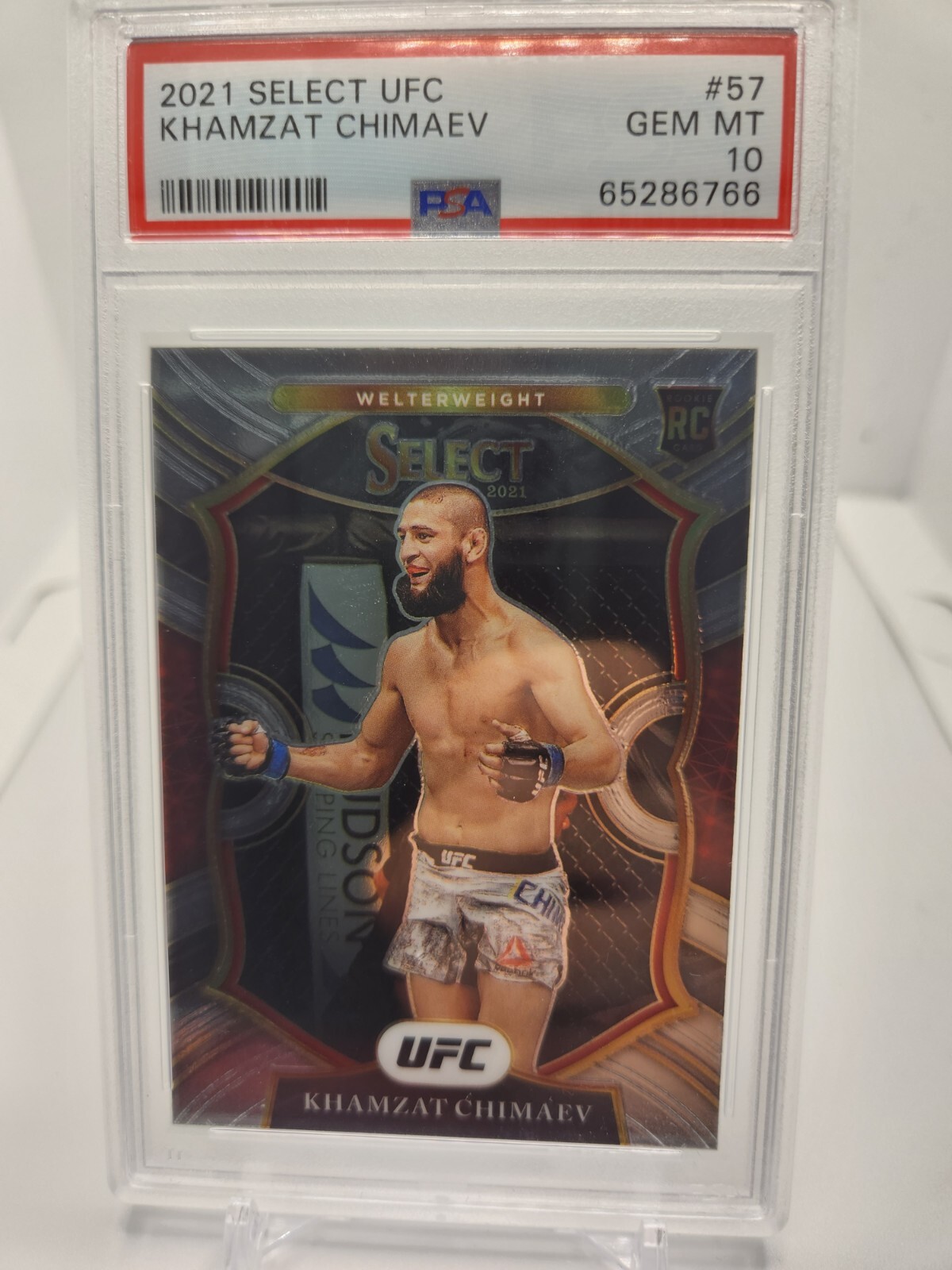 2021 Panini Select UFC Khamzat Chimaev RC Rookie PSA 10 GEM MINT 🔥MMA Concourse
