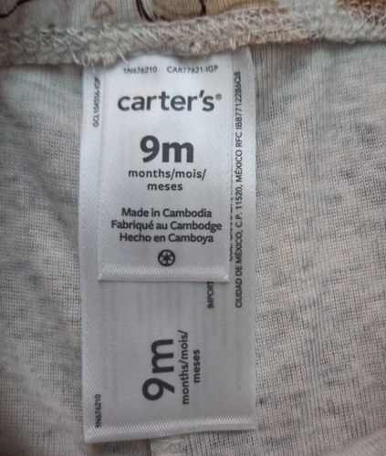 Carter’s Wild Animals Elastic Waist Baby Pants New 9 months - Picture 3 of 4