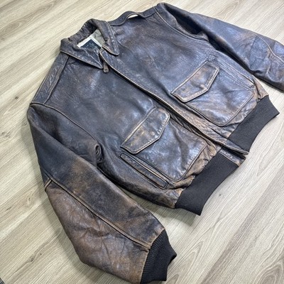 Avirex A-2 Leather Flight Jacket USA Made Type A2 Bomber Vintage