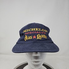 Vintage Michelob Ales  Lagers Beige Strapback Hat 90s Made In USA FAST SHIPPING