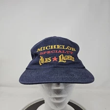 Vintage Michelob Ales & Lagers Beige Strapback Hat 90s Made In USA FAST SHIPPING