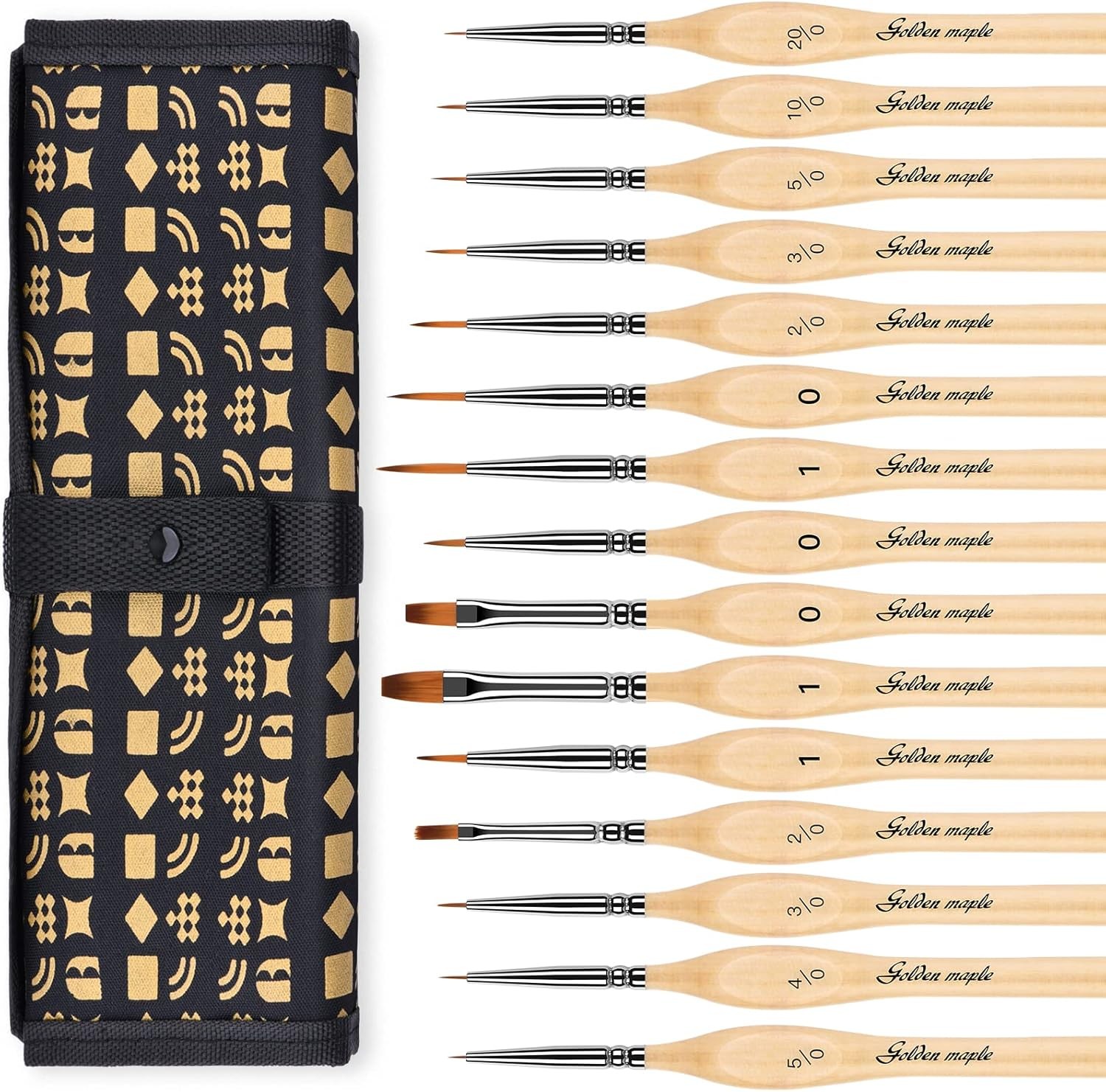 Golden Maple Miniature Paint Brushes, 15PC Model Brushes Micro Detail Paint Bru
