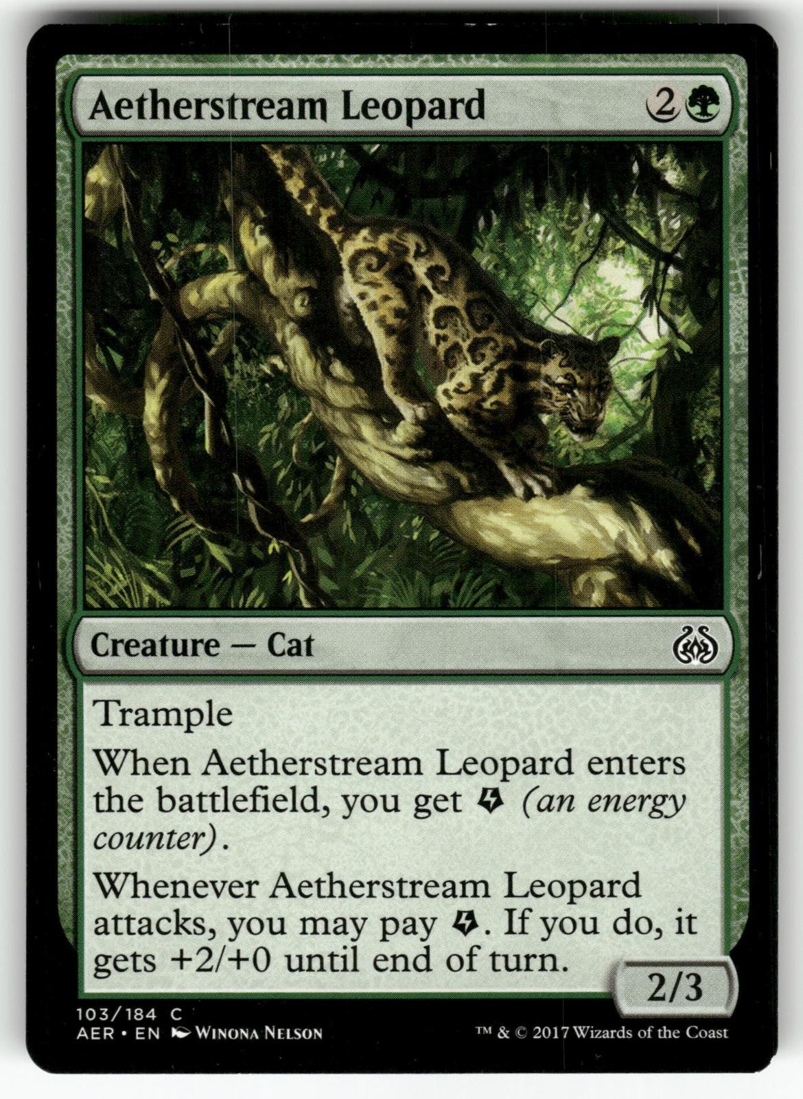 Aetherstream Leopard 103 Common Aether Revolt Magic: The Gathering NM