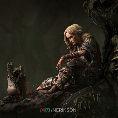 A Moment of Rest | 3D Printed Figure | Art Piece | Wargaming | Painted