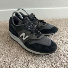 New Balance 997 Sneakers Mens 8.5 Black Grey Made in USA M997CUR Suede Mesh