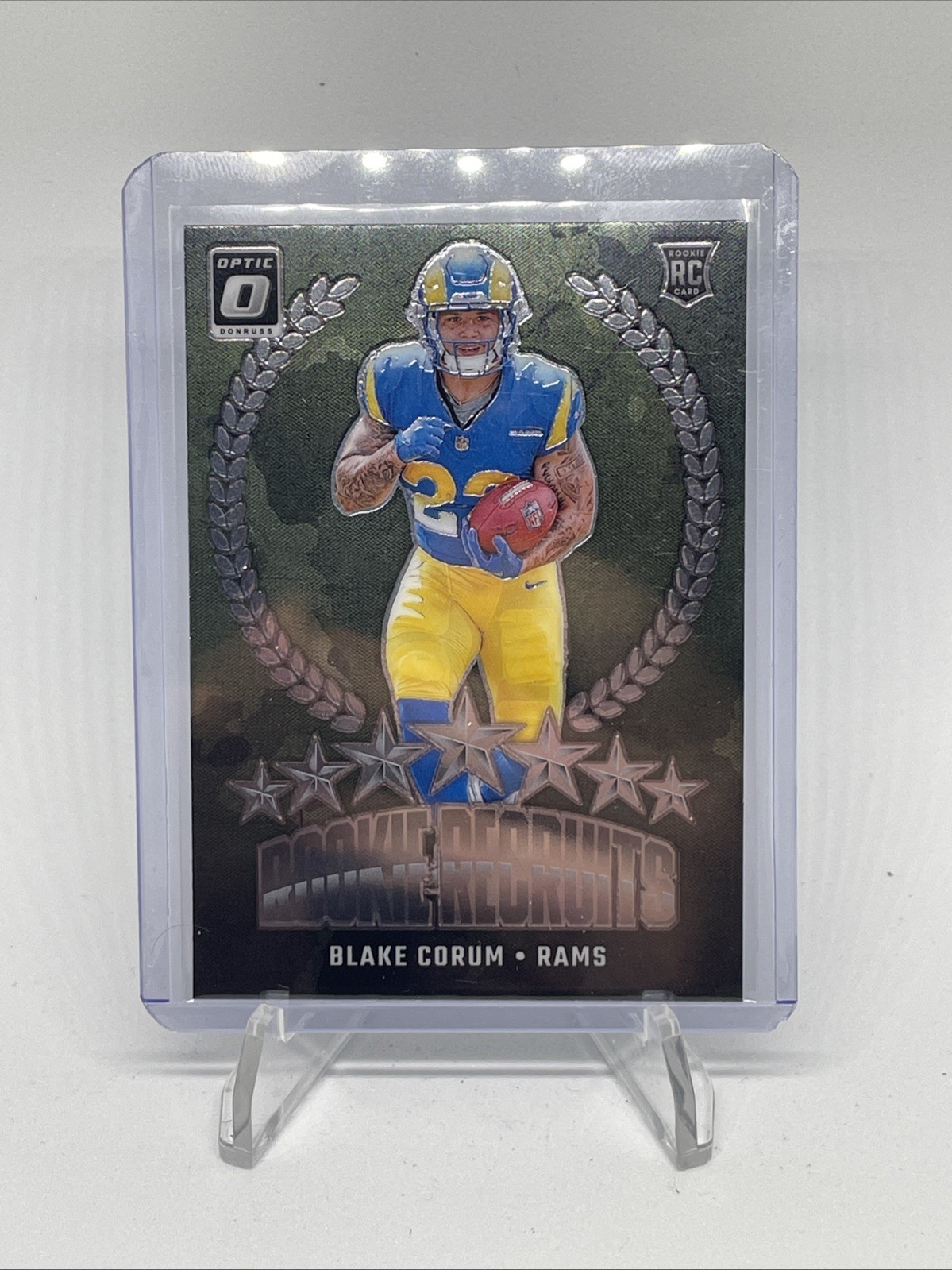 2024 Donruss Optic Blake Corum Rookie Recruits (RC) #16 Los Angeles, Rams