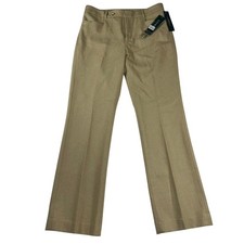 Lauren by Ralph Lauren Adelle Virgin Wool Tan Herringbone Dress Pants Size 8