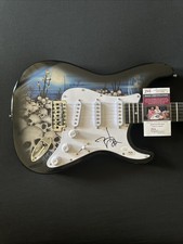 Johnny Depp Signed Custom Glarry Skulls Guitar Pirates Of The Caribbean JSA/PSA