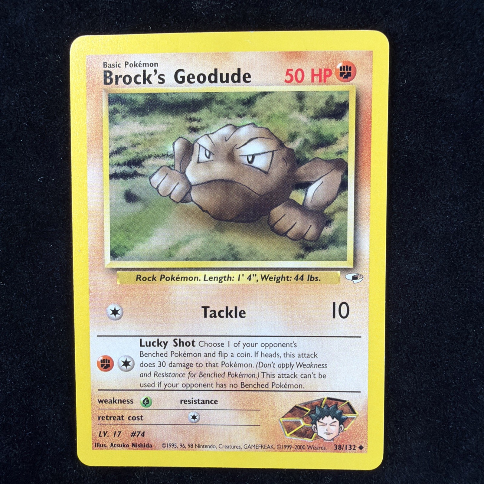 Pokémon TCG Brock's Geodude Gym Heroes 38/132 Regular Unlimited Uncommon NM/MT