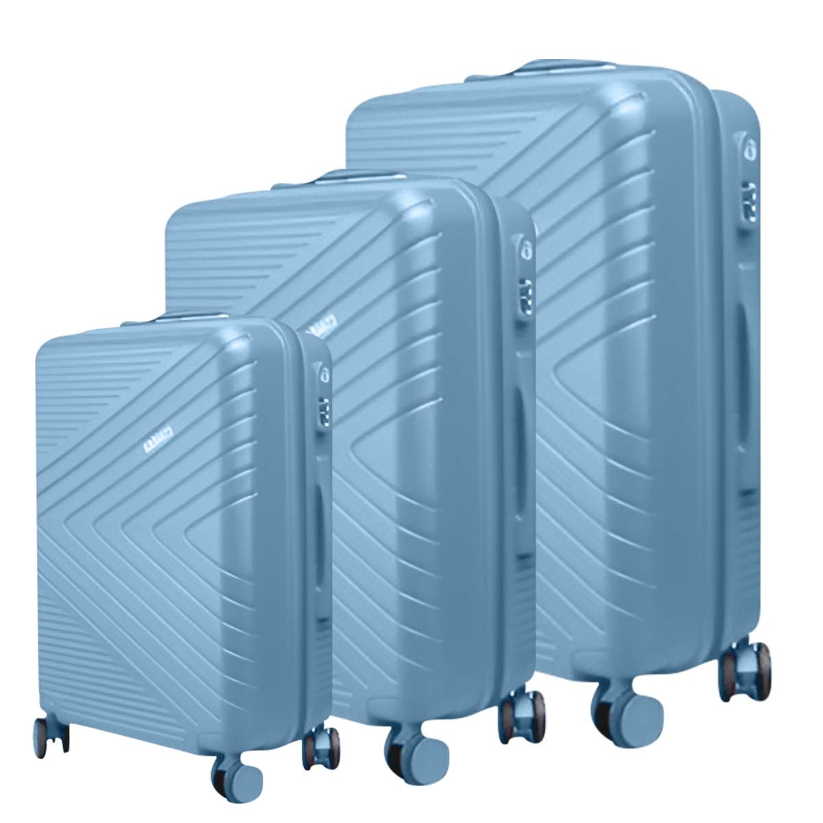 Set de valises rigides texturées au fini premium anti-rayures pour globe-trotteur
