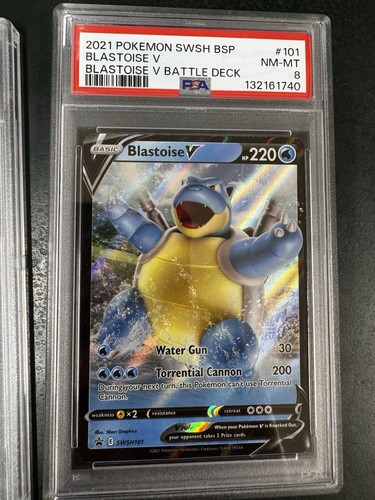 Blastoise V graded PSA 8 for sale on eBay