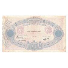 France, 500 Francs, Bleu et Rose, 1939, P.3757, TB+, Fayette:31.47, KM:88c