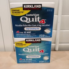 Kirkland Signature Quit 2 mg or 4 mg Ice Mint Gum, 300 Pieces Exp: 03/2027