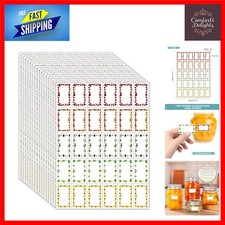 Decorative Jam Jar Labels Self Adhesive Easy Peel 50x30mm 510 Pcs