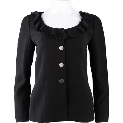 Chanel Chic Noir Wool Jacket (DE34 / FR36) Coco CC Jacke
