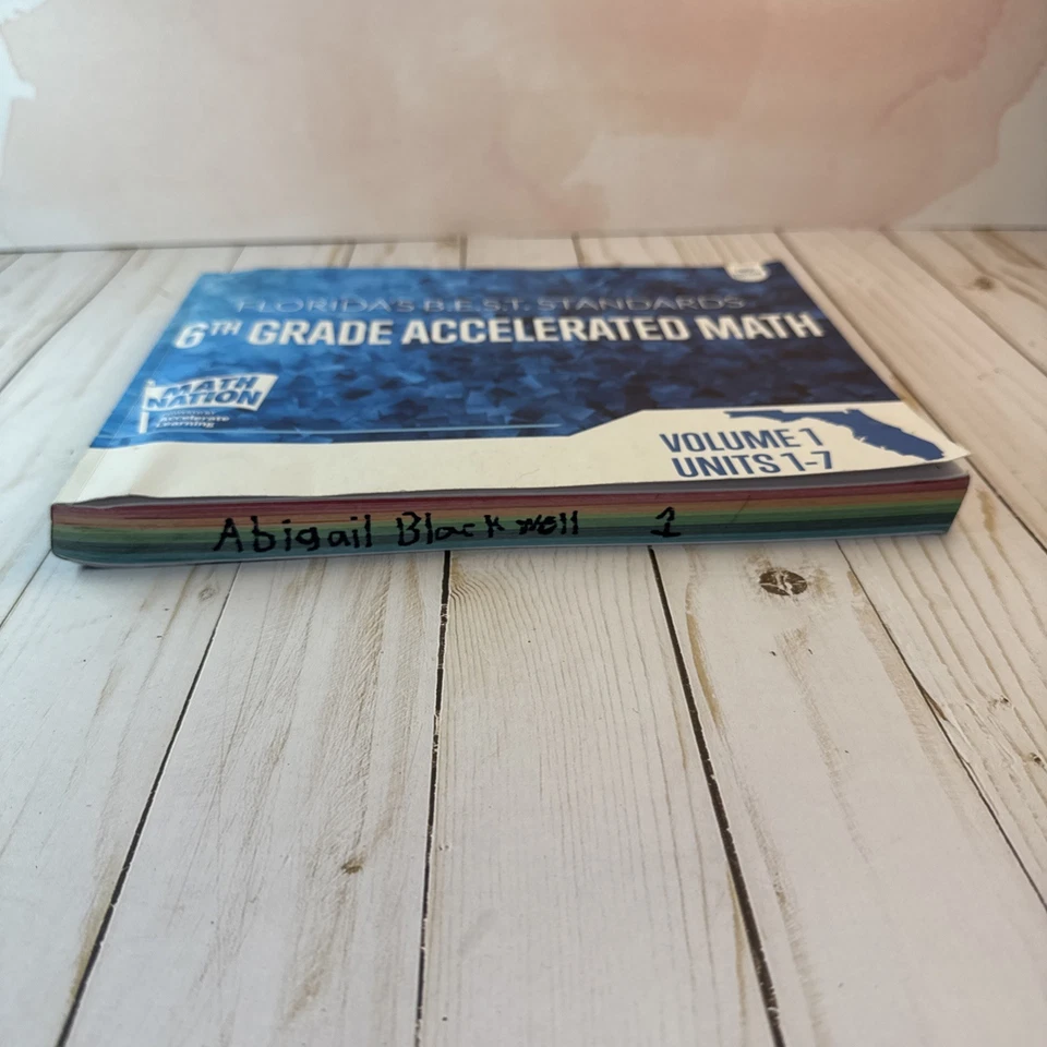 Florida’s BEST Standards 6th Grade Math Volume 1 Units 1-7 Used Some Pages Write - Image 2 of 4