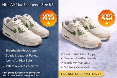 Nike Air Max Low Top White Olive Men's Sneakers Lace Up CT3622-991