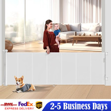 120 inch Retractable Baby Gates 34 inch Tall, Retractable Gate with Reinforced