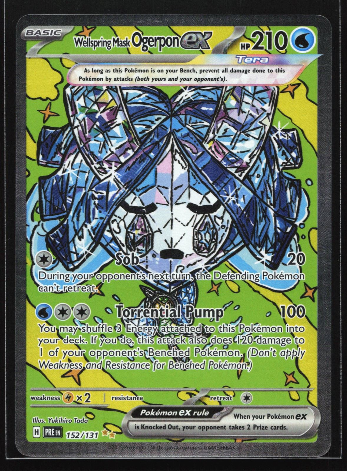 Wellspring Mask Ogerpon ex 152/131 Prismatic Evolutions SIR Pokemon Card