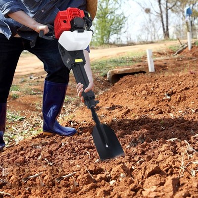 52cc Gas Power Excavator Garden Shovel Tree Digger Hole Pit Digging Tool 2.3HP